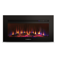 Furrion 34" Built-In Electric Fireplace with Wood Platform - Black [2021123729] Fireplace - at Werrv