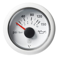 Veratron 52mm (2-1/16") ViewLine Engine Oil Temperature Pressure Gauge - 150 PSI - White Dial  Bezel [A2C59514202] Gauges - at Werrv