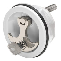 Whitecap Compression Handle - Nylon White/Stainless Steel - Locking [6228WC] Latches - at Werrv