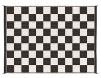 Camco Outdoor Mat - 6' X 9' Checkered, Black/White [42884] RV Doormats - at Werrv