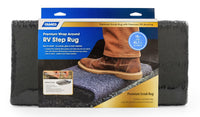 Camco Step Rug,Premium,Pvc Scrub W/Uv&Tpe Back17.5" X18"Black [42962] Step Rugs - at Werrv
