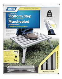 Camco Step Stool, Aluminum Platform Step, Adjustableheight [43676] Step Stool - at Werrv