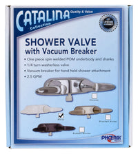 Valterra Catalina, 4" Shower Valve, White w/White Blade Lever Handles [PF223203] Tub & Shower - at Werrv