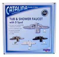 Valterra Catalina, Tub/Shower, Brushed Nickel w/Brushed Nickel Blade Lever Handles [PF223403] Tub & Shower - at Werrv