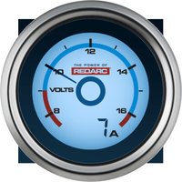 REDARC SINGLE VOLTAGE 52MM GAUGE WITH OPTIONAL CURRENT DISPLAY [G52-VA] Voltmeter Gauge - at Werrv