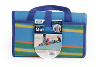 Camco Handy Mat W/Strap, 60"X78" Blue/Green Asymmetric Stripe [42805] Waterproof Bags & Cases - at Werrv