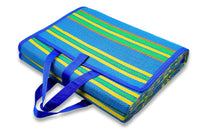 Camco Handy Mat W/Strap, 72"X108" Blue/Green Asymmetricstripe [42814] Waterproof Bags & Cases - at Werrv