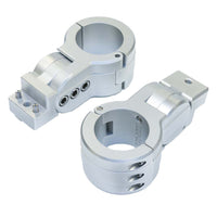 PTM Edge Board Rack Mounts - 2.5" Pipe Clamp - Silver [P13198-2500TEBCL] - at Werrv