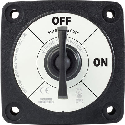 Blue Sea 6005200 Battery Switch Single Circuit ON-OFF - Black [6005200] - at Werrv