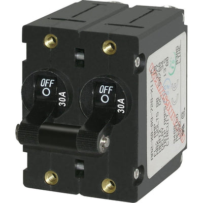 Blue Sea 7237 A-Series Double Pole Toggle - 30A - Black [7237] - at Werrv