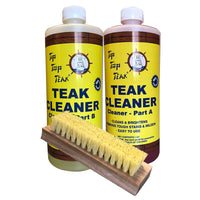 Tip Top Teak Cleaner Kit Part A  Part B w/Brush [TK860] - at Werrv