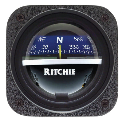 Ritchie V-537B Explorer Compass - Bulkhead Mount - Blue Dial [V-537B] - at Werrv