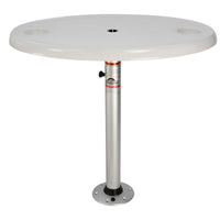Springfield White Oval Table Package - 18" x 30" Threadlock [1690106] Deck / Galley - at Werrv