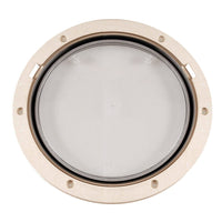 Beckson 8" Clear Center Pry-Out Deck Plate - Beige [DP81-N-C] - at Werrv