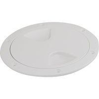 Sea-Dog Screw-Out Deck Plate - White - 4" [335740-1] - at Werrv