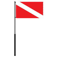 Mate Series Flag Pole - 72" w/Dive Flag [FP72DIVE] - at Werrv