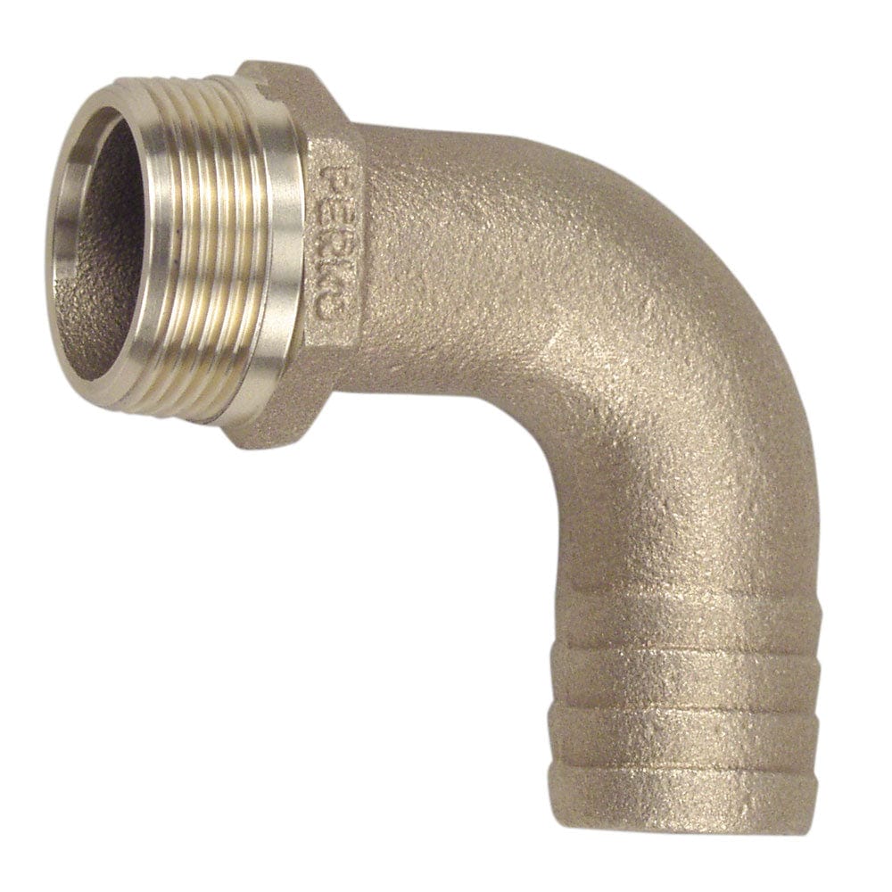 Perko 1-1/4" Pipe to Hose Adapter 90 Degree Bronze MADE IN THE USA [0063DP7PLB] - at Werrv