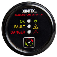 Xintex Gasoline Fume Detector & Alarm w/Plastic Sensor - Black Bezel Display [G-1B-R] - at Werrv