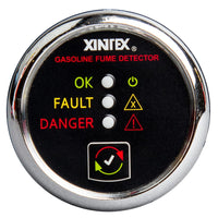 Xintex Gasoline Fume Detector & Alarm w/Plastic Sensor - Chrome Bezel Display [G-1C-R] - at Werrv