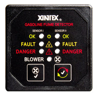 Xintex Gasoline Fume Detector & Blower Control w/2 Plastic Sensors - Black Bezel Display [G-2BB-R] - at Werrv