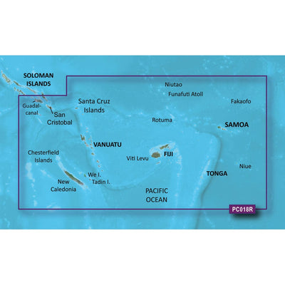 Garmin BlueChart g2 HD - HXPC018R - New Caledonia To Fiji - microSD/SD [010-C0865-20] - at Werrv