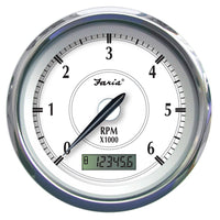 Faria Newport SS 4" Tachometer w/Hourmeter f/Gas Outboard - 7000 RPM [45005] - at Werrv