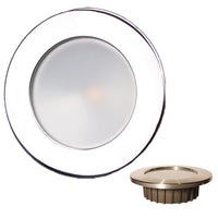 Lunasea Gen3 Warm White, RGBW Full Color 3.5 IP65 Recessed Light w/Polished Stainless Steel Bezel - 12VDC [LLB-46RG-3A-SS] - at Werrv