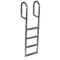 Dock Edge Welded Aluminum Fixed Wide Step Ladder - 4-Step [DE2044F] - at Werrv