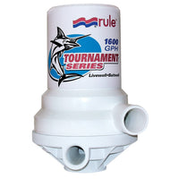 Rule Tournament Series 1600 GPH Livewell Pump Dual Port [209FDP] - at Werrv