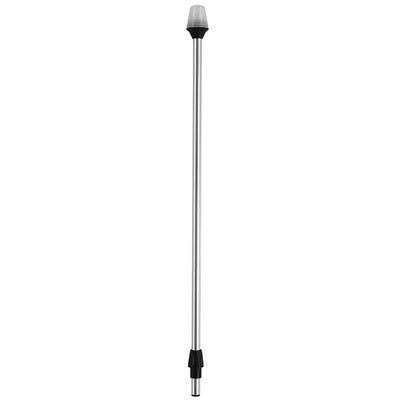 Attwood Frosted Globe All-Around Pole Light w/2-Pin Locking Collar Pole - 12V - 30" [5110-30-7] - at Werrv