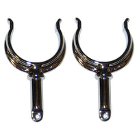 Perko Ribbed Type Rowlock Horns - Chrome Plated Zinc - Pair [1262DP0CHR] Oarlocks - at Werrv