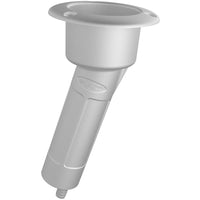 Mate Series Plastic 15 Rod  Cup Holder - Drain - Round Top - White [P1015DW] - at Werrv