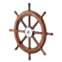 Edson 28" Classic Teak Yacht Wheel [601CH-28] Steering Wheels - at Werrv
