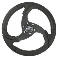Schmitt  Ongaro Folletto 14.2" Wheel - Black Polyurethane - 3/4" Tapered Shaft w/Black Center Cap [PU021104-R] Steering Wheels - at Werrv