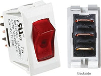 RV Designer DC Rocker Switch- 10 Amp, Cutout .550" x 1.125" [S269] Switches & Accessories - at Werrv